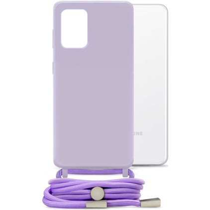 Mobilize Lanyard Gelly Samsung Galaxy A32 5G TPU flessibile Cover con cordino - Pastel Purple