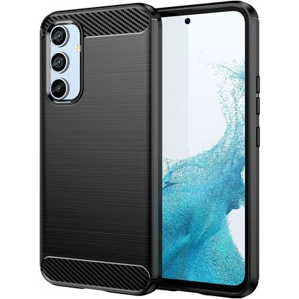 Mobigear Brushed Slim Samsung Galaxy A54 TPU flexível Capa traseira - Preto