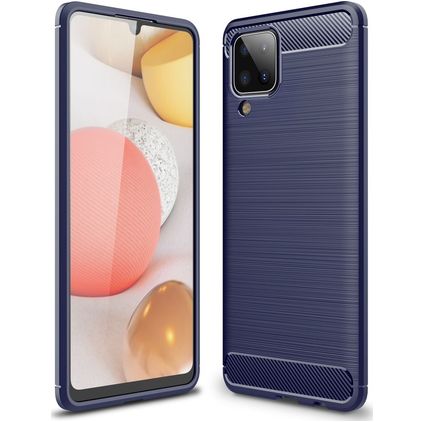 Mobigear Brushed Slim Samsung Galaxy A12 Flexibilní TPU Zadní kryt - Modrá