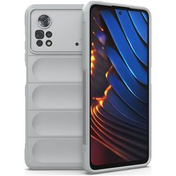 Mobigear Bumpy POCO X4 Pro 5G Flexibilní TPU Zadní kryt - Šedá