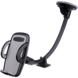Mobilize Gooseneck Mobilholder til bil Sugekop Klemme Universel - Sort