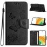 Mobigear Butterfly Samsung Galaxy A35 Lompakkokotelo + Setelitasku - Musta