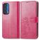 Mobigear Clover Motorola Edge (2021) Funda tipo libro Cartera - Magenta