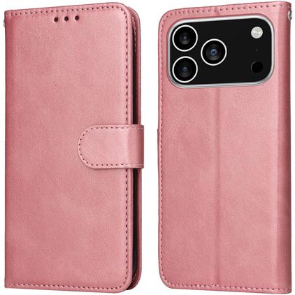Mobigear Wallet iPhone 18 Pro Capa livro Carteira - Rosa dourado