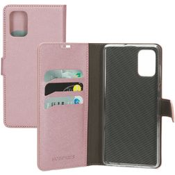 Mobiparts Saffiano Wallet Samsung Galaxy A71 Capa livro Carteira - Rosa