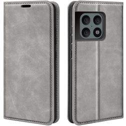 Mobigear Retro Slim OnePlus 10 Pro Funda tipo libro Cartera - Gris