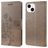 Mobigear Flowers iPhone 14 Plus Wallet case - Grey