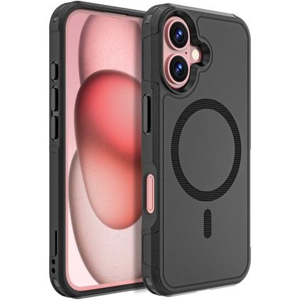 Mobigear Traveller iPhone 16 MagSafe Hard Case Back cover Shockproof - Black