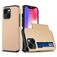 Mobigear Card iPhone 15 Plus Funda Plástico rígido Carcasa Antigolpes con tarjetero - Dorado