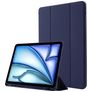 Mobigear Tri-Fold Gel iPad Air 11 tommer (2024) TPU / Kunstlæder Pungetui + Stylus-holder - Mørkeblå