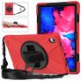 Mobigear SureGrip XGuard Lenovo Tab P11 Plus Gen 1 Funda Plástico rígido / Silicona Carcasa + Correa bandolera + Soporte - Rojo