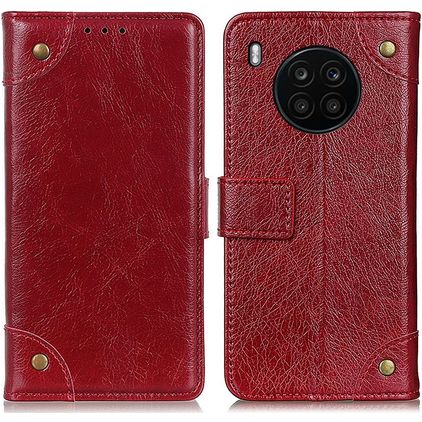 Mobigear Ranch HONOR 50 Lite Etui z klapką typu portfel - Bordowy