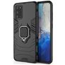Mobigear Armor Ring Samsung Galaxy S20 Plus Plástico rígido Capa traseira Antichoque com anel - Preto
