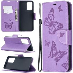 Mobigear Butterfly Samsung Galaxy A52s 5G Funda tipo libro Cartera - Morado