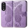 Mobigear Butterfly HONOR 90 Lompakkokotelo + Setelitasku - Violetti