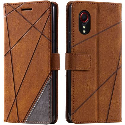 Mobigear Rhombus Samsung Galaxy Xcover 7 Wallet case - Brown