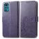 Mobigear Clover Motorola Moto G22 Cover a libro portafoglio - Viola