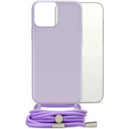 Mobilize Lanyard Gelly iPhone 13 Elastyczne TPU Etui ze smyczą - Pastel Purple