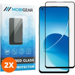 Mobigear Premium OPPO Reno 6 5G Cristal templado Protector de pantalla - Compatible con fundas - Negro (pack de 2)