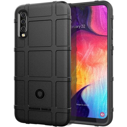 Mobigear Rugged Shield Samsung Galaxy A50 Elastyczne TPU Etui plecki Wstrząsoodporne - Czarny