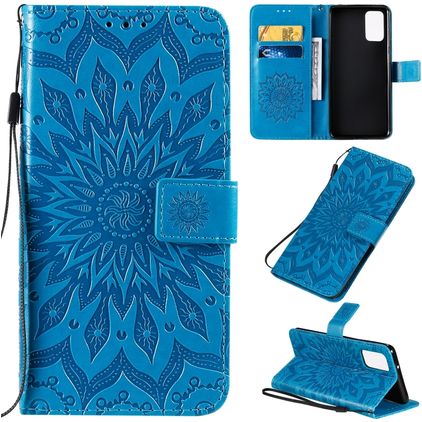 Mobigear Sunflower Samsung Galaxy S20 Plus Capa livro Carteira - Azul