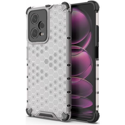 Mobigear Honeycomb POCO X5 Pro Hard Case Back cover Shockproof - White