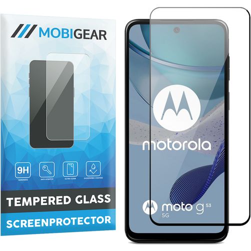 Mobigear Premium Motorola Moto G53 5G Vidro temperado Película de ecrã - Compatível com capas - Preto