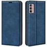 Mobigear Retro Slim Motorola Moto G42 Cover a libro portafoglio - Blu scuro