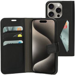 Mobiparts Classic Wallet iPhone 15 Pro Lompakkokotelo + Setelitasku - Musta