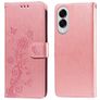 Mobigear Flowers Samsung Galaxy S25 Edge Plånboksfodral med sedelfack - Roséguld