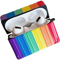 Mobigear Rainbow Apple AirPods Pro 1 Cover Silicone flessibile - Colorato