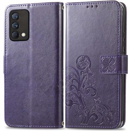 Mobigear Clover Realme GT Master Edition Knížkové pouzdro Peněženka - Fialová
