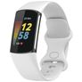 Mobigear Sport Dual Silicone Fitbit Charge 5 Strap Push closure - White