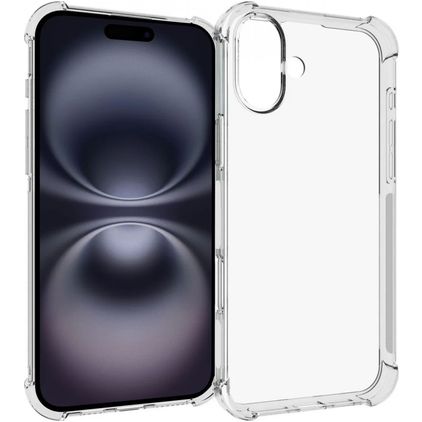 Mobigear Cushion Trasparente iPhone 16 Plus TPU flessibile Back cover - Trasparente