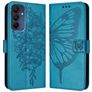 Mobigear Butterfly Samsung Galaxy A16 Cover a libro portafoglio - Blu