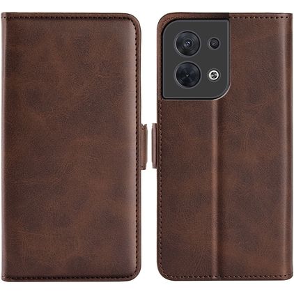 Mobigear Slim Magnet OPPO Reno 8 5G Funda tipo libro Cartera - Marrón