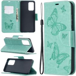 Mobigear Butterfly Samsung Galaxy A52 Lompakkokotelo + Setelitasku - Turkoosi