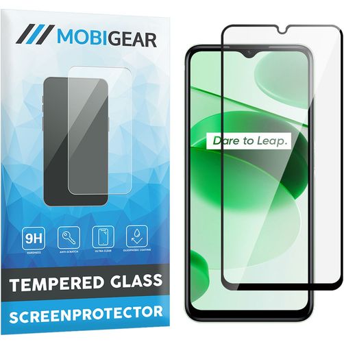 Mobigear Premium Realme C35 Vidro temperado Película de ecrã - Compatível com capas - Preto