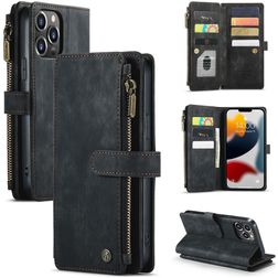 CaseMe C30 iPhone 13 Pro Plånboksfodral med sedelfack - Svart