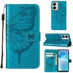 Mobigear Butterfly OnePlus Nord 2T 5G Wallet case - Blue