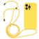 Mobigear Lanyard iPhone 15 Pro Max Silicone Cover con cordino - Giallo