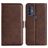 Mobigear Slim Magnet TCL 30 SE Funda tipo libro Cartera - Marrón
