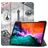 Mobigear Tri-Fold Gel iPad Pro 12.9 Inch (2021) TPU / Leatherette Wallet case + Stylus Holder - Eiffel Tower