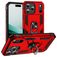 Mobigear Armor Ring iPhone 17 Pro Hårdt Bagsidecover Stødsikkert med ringholder - Rød
