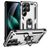 Mobigear Armor ring Samsung Galaxy S25 Ultra Plástico rígido Capa traseira Antichoque com anel - Prateado