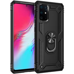 Mobigear Armor Ring Samsung Galaxy S20 Ultra Hardcase Back cover Antiurto con anello - Nero