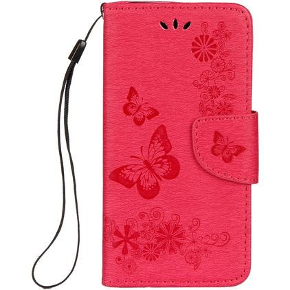 Mobigear Butterfly iPhone XS Wallet case - Red