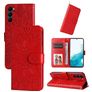 Mobigear Sunflower Samsung Galaxy S23 Cover a libro portafoglio - Rosso