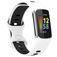 Mobigear Sport Dual Silikoni Fitbit Charge 5 Ranneke Tappikiinnitys - Musta / Valkoinen