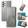 Mobigear Clover Samsung Galaxy A73 Wallet case - Grey